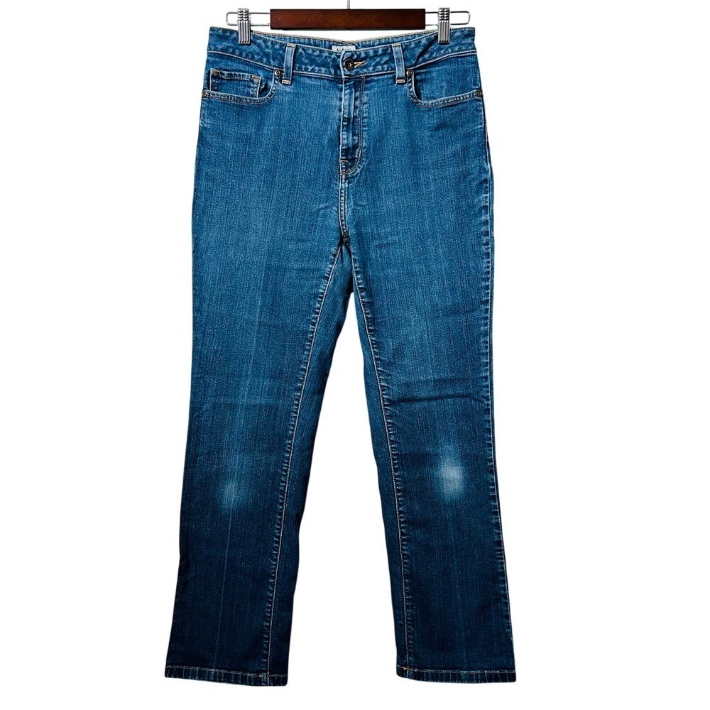L.L. Bean Jeans Women's Size 10 Blue Classic Fit Straight Leg Stretch Denim